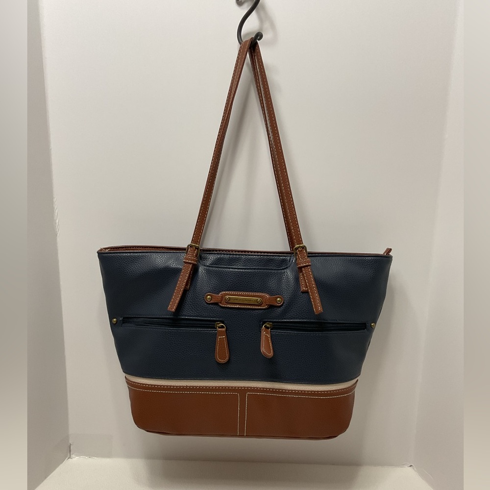 STONE MOUNTAIN 2 HANDLED BONDED LEATHER TOTE